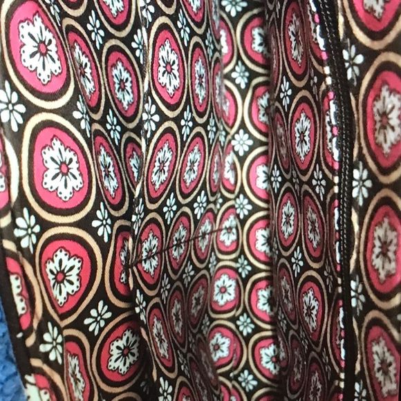 Vera Bradley Shoulder Handbag, Brown with Pink, Vintage - Picture 6 of 8